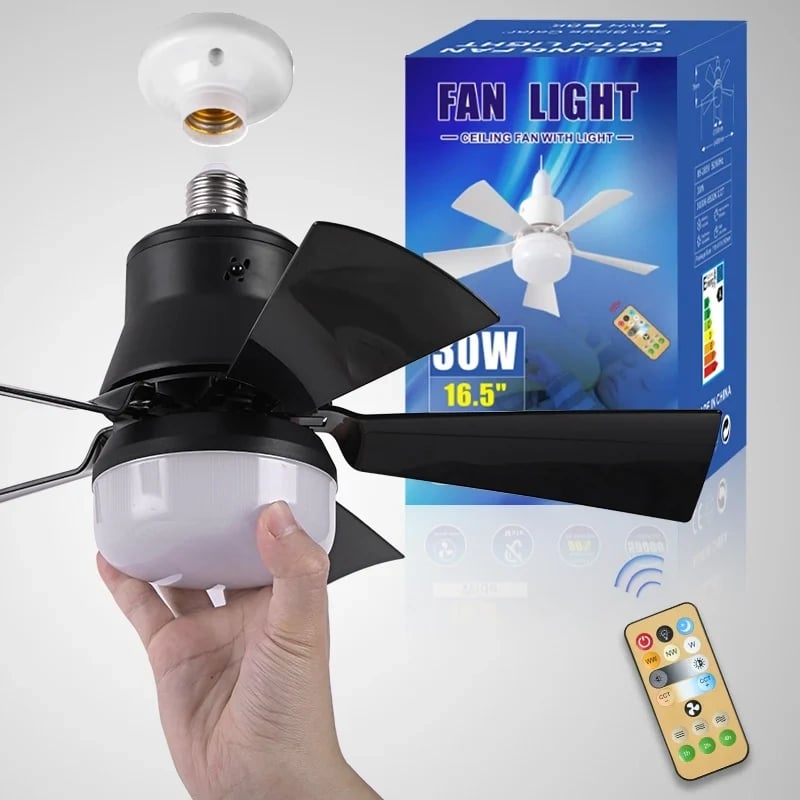 ⏰LAST DAY SALE 49% OFF🔥SmartBreez™ 40W LED Ceiling Fan Light – 20.5” Ultra-Quiet with Remote 🎯 | E27 + FREE B22 Adapter 🔌 | For Bedroom 😴, Kitchen 👩‍🍳 & Garage 🛠️ – UK Ready! 🇬🇧