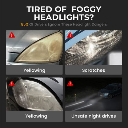 180ml Professional Car Headlight Restorer with Sponge🧽🚗
