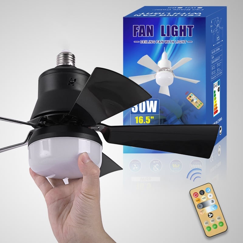 ⏰LAST DAY SALE 49% OFF🔥SmartBreez™ 40W LED Ceiling Fan Light – 20.5” Ultra-Quiet with Remote 🎯 | E27 + FREE B22 Adapter 🔌 | For Bedroom 😴, Kitchen 👩‍🍳 & Garage 🛠️ – UK Ready! 🇬🇧