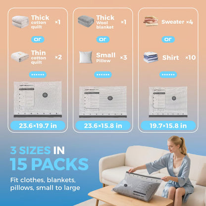 Cordless Travel Vacuum Storage Compression Bag