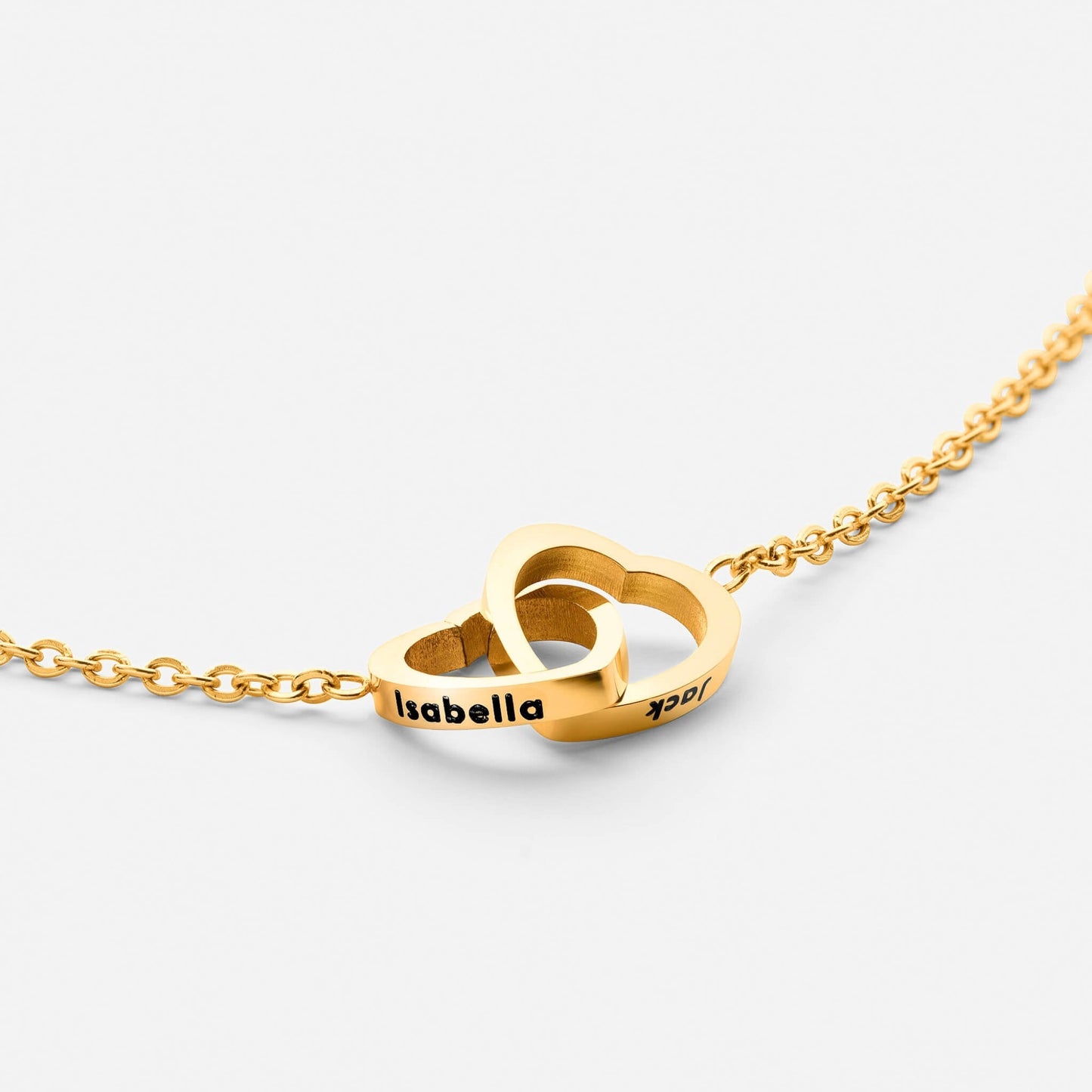 Personaliserat Dubbelhjärtat Halsband
