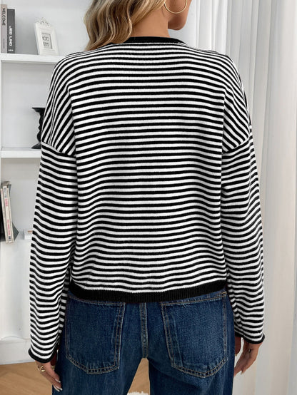 Striped Knit Cardigan