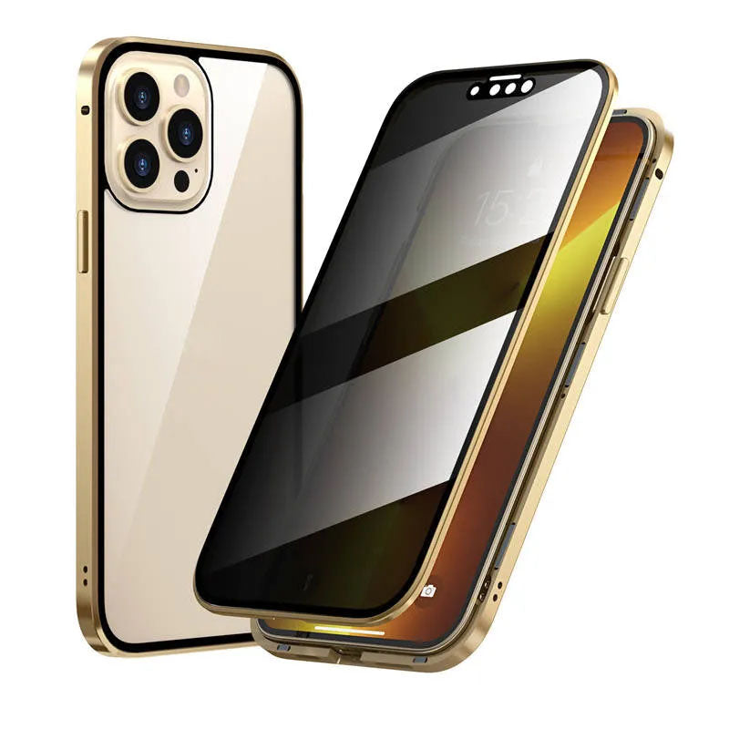 🎅🏻Magnetic double-sided anti-peep glass mobile phone case for iPhone