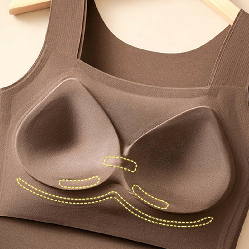 2-Piece Set💕Women’s U Neck Thermal Tank Tops with Built-In Bra