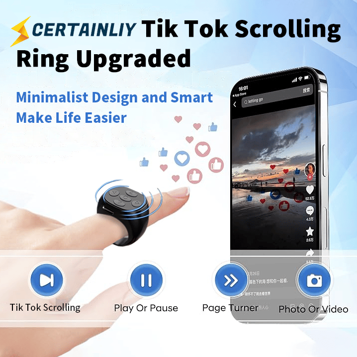 🎅Lowest price in the last 30 days🔥Fingertip Wireless Bluetooth Remote Control
