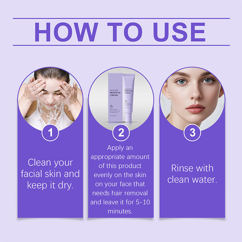🔥Gentle and Painless Facial Hair Removal Cream