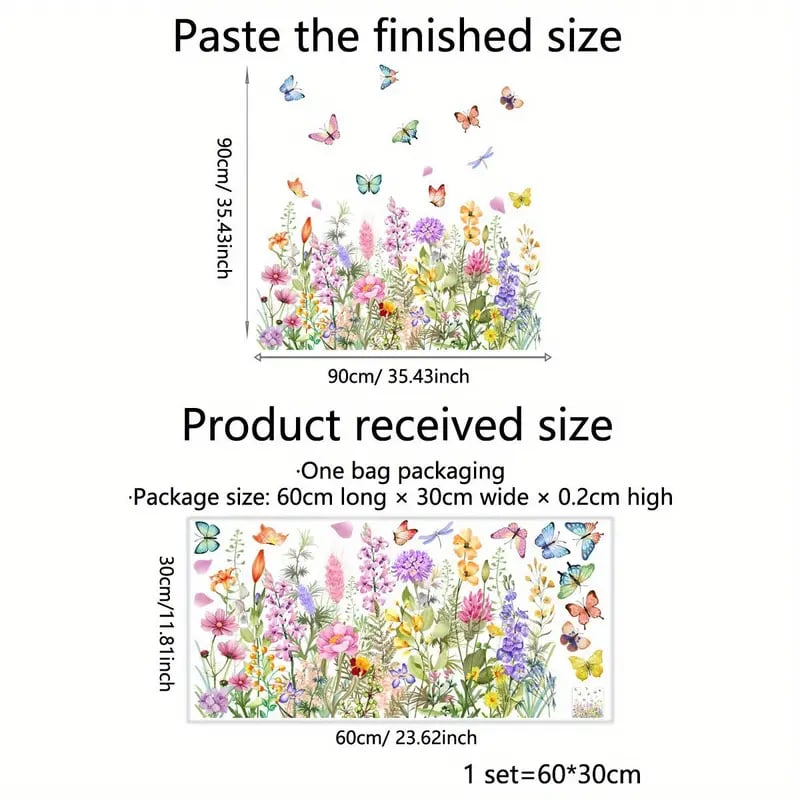 💐Colorful Floral Bouquet Window Sticker🖼️