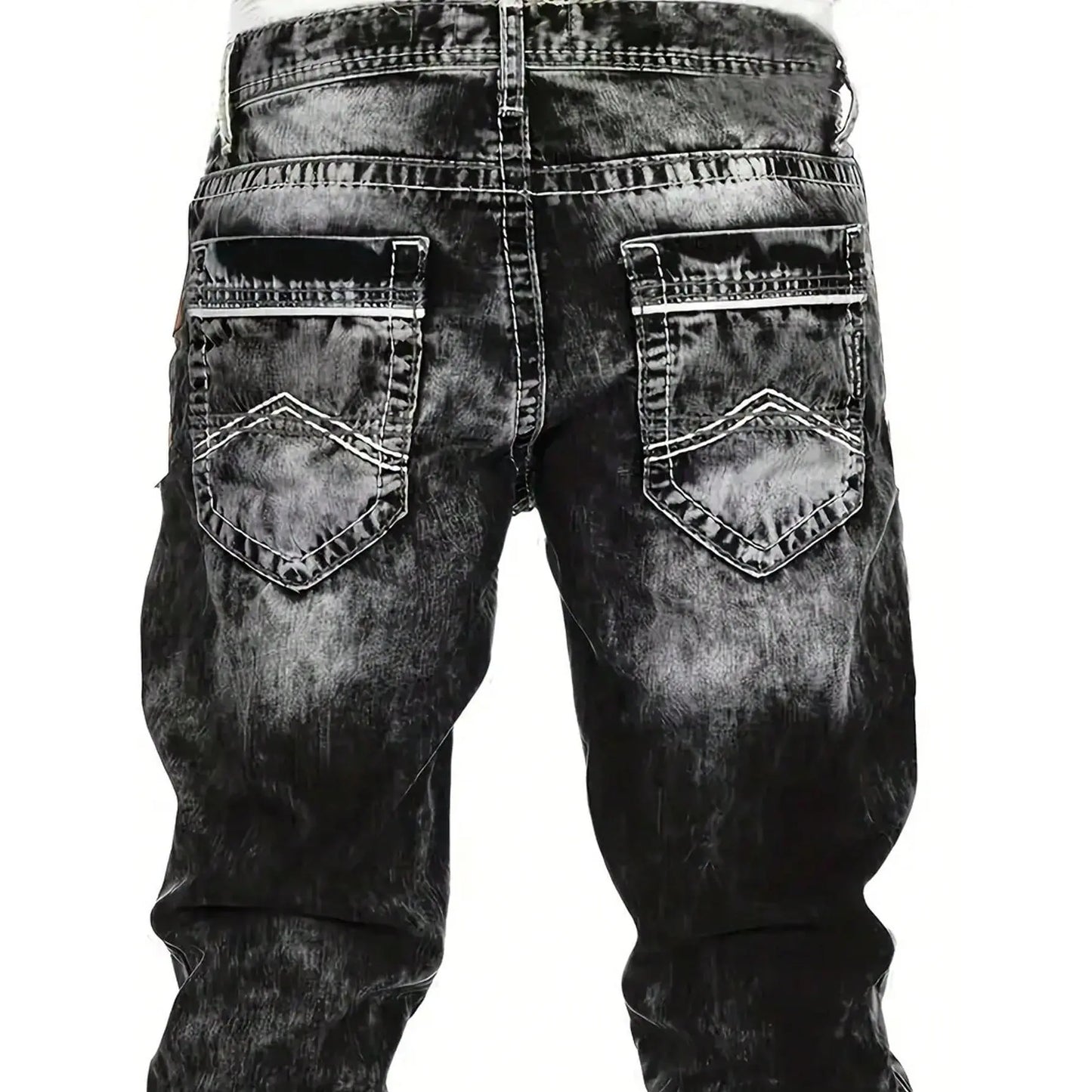 Men's Fashion Stretch Jeans,Minimalist Style Suitable For Summer, Emo Style