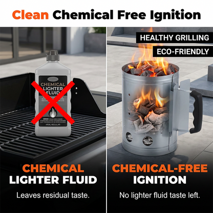 Heavy-Duty Steel BBQ Charcoal Starter
